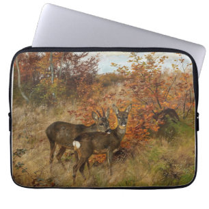 Roe Dee mit Herbst lässt Vintage Tierwelt zurück Laptopschutzhülle