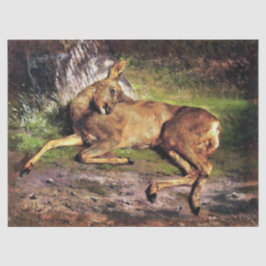 Roe Deer im Wald (von Rosa Bonheur) Seidenpapier