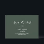 ROE Dusky Green & White Simple Wedding Save The Date<br><div class="desc">Made for you!</div>