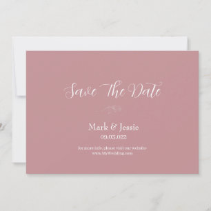 ROE Rosa und Weiße Einfache Hochzeit Save The Date