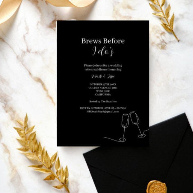 ROE Schwarz & Weiß Bräune vor dem Abendessen Einladung (Von Creator hochgeladen)