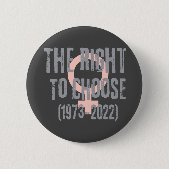 Roe V Wade Death Date Typografie Button (Vorderseite)