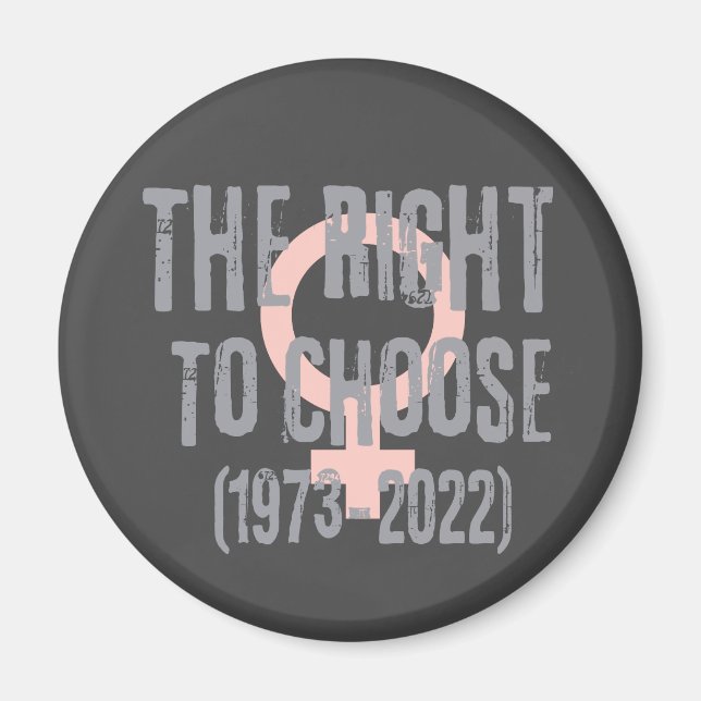 Roe V Wade Death Date Typografie Magnet (Vorne)