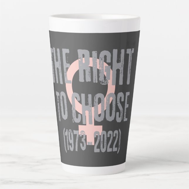 Roe V Wade Death Date Typografie Milchtasse (Vorderseite)