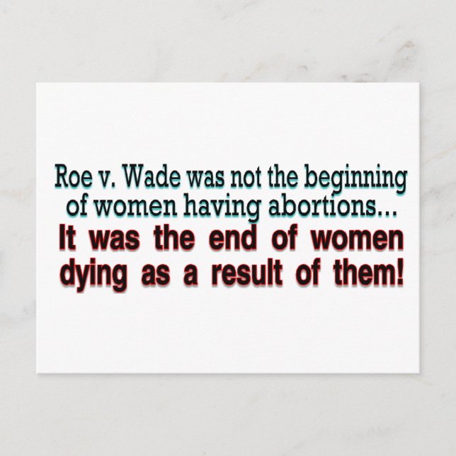 roe v. wade postkarte (Vorderseite)