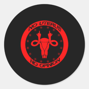 roe v wave no uterus no opinion runder aufkleber
