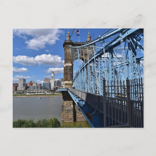 ROEBLING BRIDGE CINCINNATI Postcard Postkarte (Vorderseite)