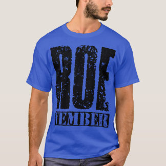 Roevember Schwarz Vintage Text T-Shirt