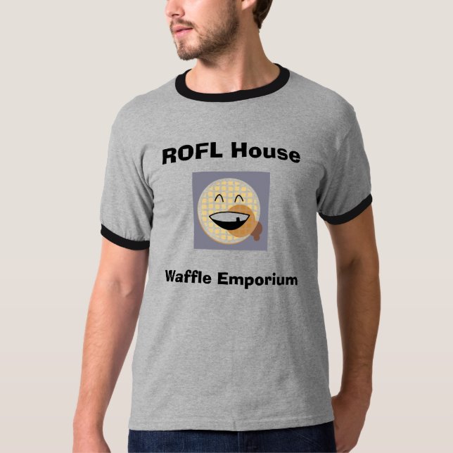 ROFL Haus, Waffel-Handelszentrum T-Shirt (Vorderseite)