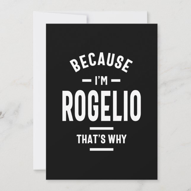Rogelio Personalisiert Name Birthday Einladung (Vorderseite)