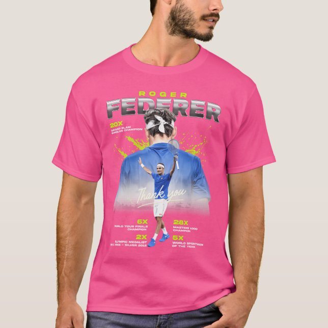 Roger Federer Fan Art T-Shirt (Vorderseite)
