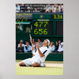 Roger Federer Poster 01 Tennis Motivationskunst