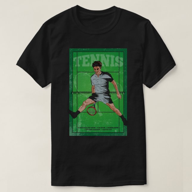 Roger Federer Tennis Player Hero History_ T-Shirt (Design vorne)