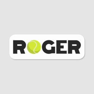 Roger Tennis Namensschild