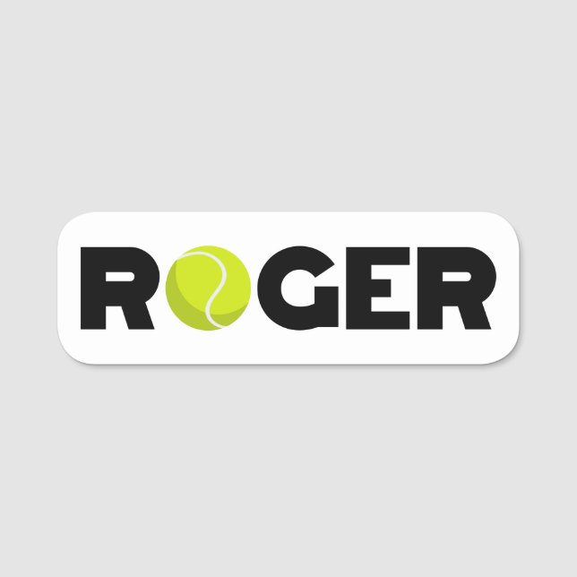 Roger Tennis Namensschild (Vorderseite)