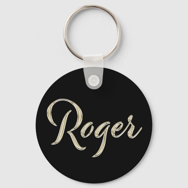 Roger Whitegold Button Schlüsselger Schlüsselanhänger (Vorderseite)