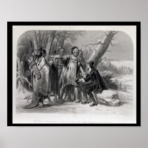Roger Williams geschützt durch das Narragansetts Poster