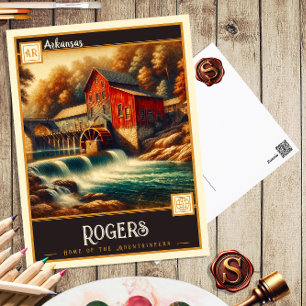 Rogers, Arkansas Vintage Ansichtskarte Postkarte