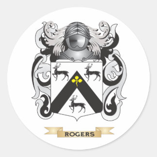 Rogers Coat of Arms (Familienwappen) Runder Aufkleber