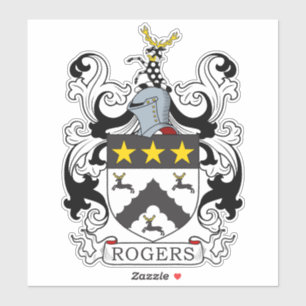 Rogers Familienwappen Aufkleber
