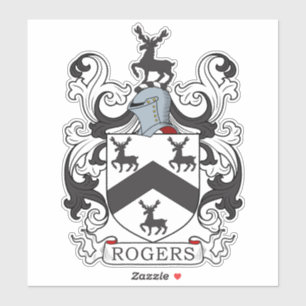 Rogers Familienwappen Aufkleber