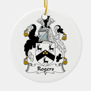 Rogers-Familienwappen Keramik Ornament