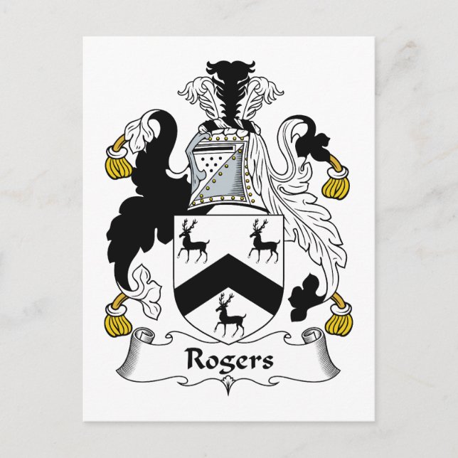 Rogers Familienwappen Postkarte (Vorderseite)