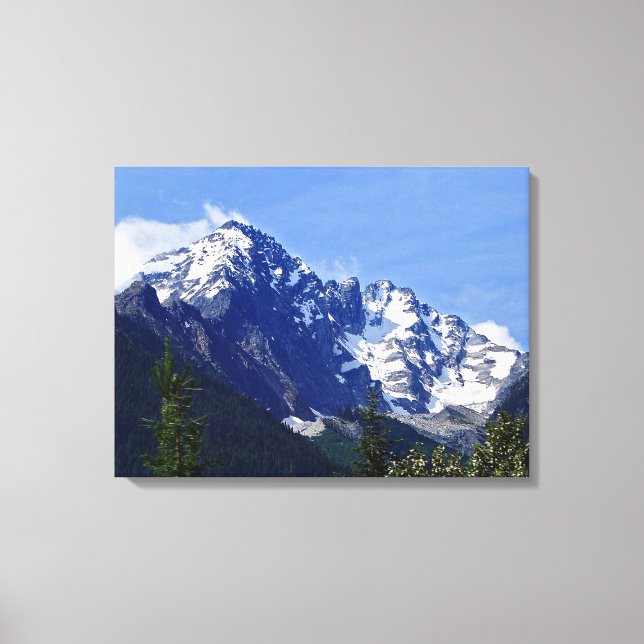Roger's Pass Summit Stretched Canvas Print Leinwanddruck (Vorderseite)