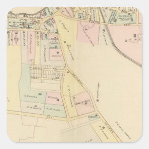 Roggen, Hütte Park, New York Quadratischer Aufkleber