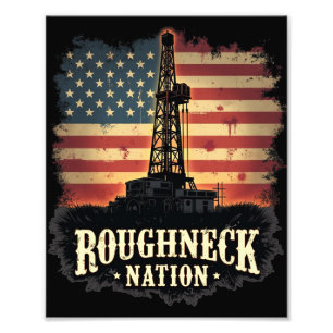 Roghneck Nation Oilfield American Worker Fotodruck