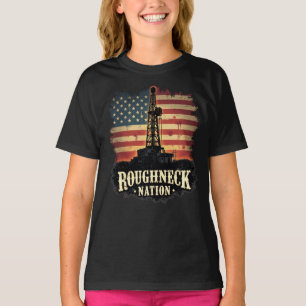 Roghneck Nation Oilfield American Worker T-Shirt