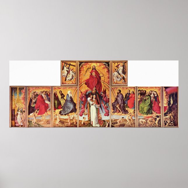 Rogier van der Weyden - Altar des letzten Urteils Poster (Vorne)
