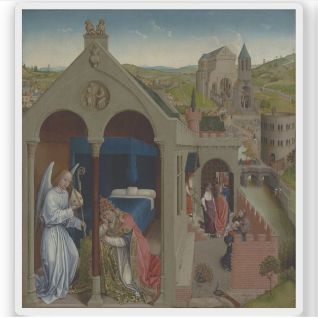 Rogier van der Weyden: Der Traum des Papstes Sergi Aufkleber (Vorderseite)
