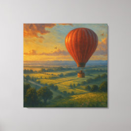 Rogue Balloon Ride - Painterly Illustration Style Leinwanddruck