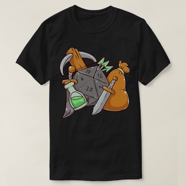 Rogue D20 Dice T-Shirt (Design vorne)