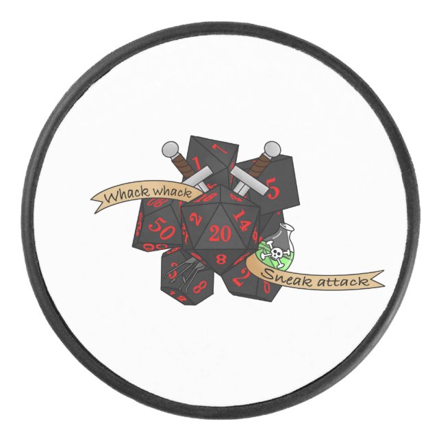 Rogue Dice Design Eishockey Puck (Vorderseite)