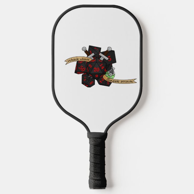 Rogue Dice Design Pickleball Schläger (Vorderseite)