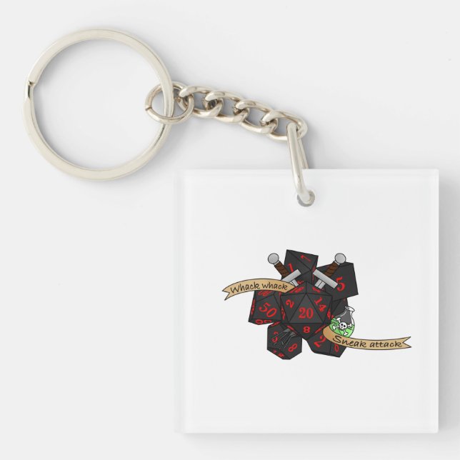 Rogue Dice Design Schlüsselanhänger (Vorderseite)