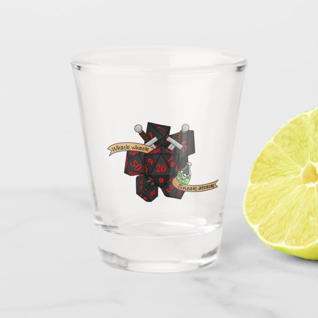 Rogue Dice Design Schnapsglas (Vorderseite)