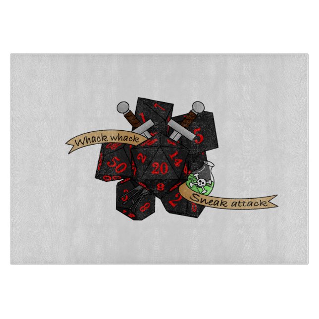 Rogue Dice Design Schneidebrett (Vorderseite)