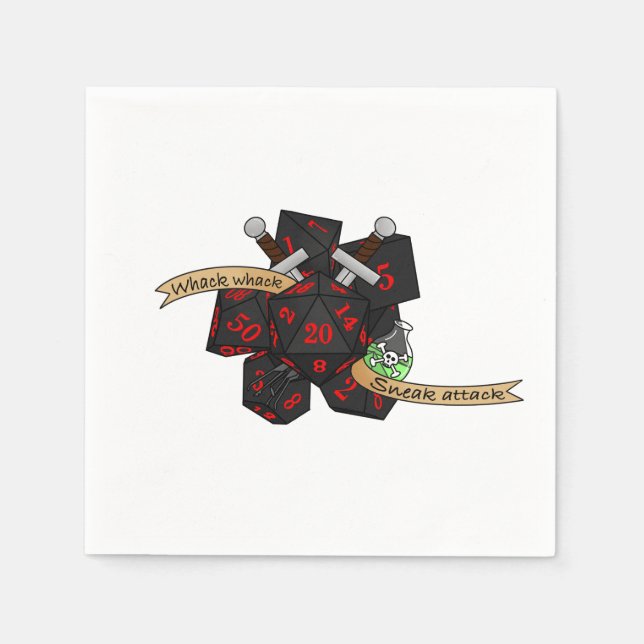 Rogue Dice Design Serviette (Vorderseite)