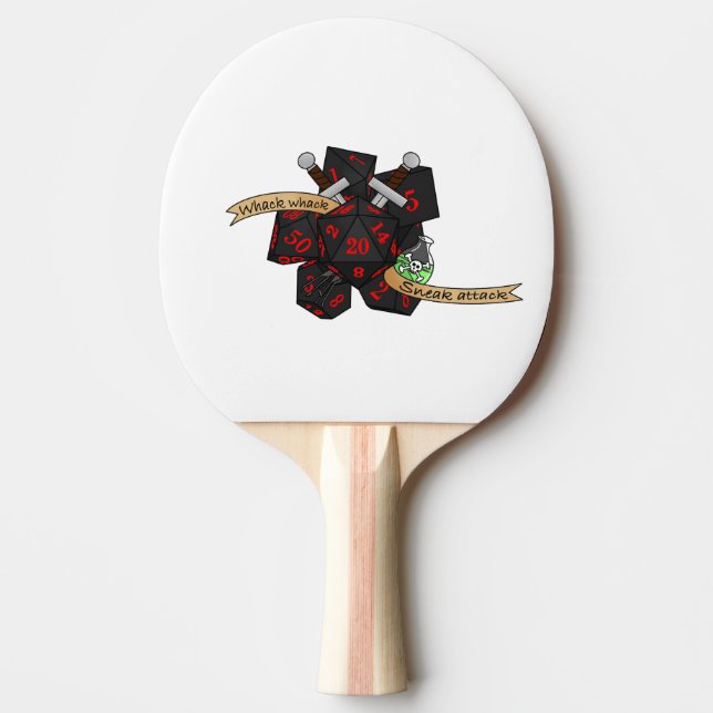 Rogue Dice Design Tischtennis Schläger (Vorderseite)