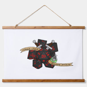Rogue Dice Design Wandteppich Mit Holzrahmen