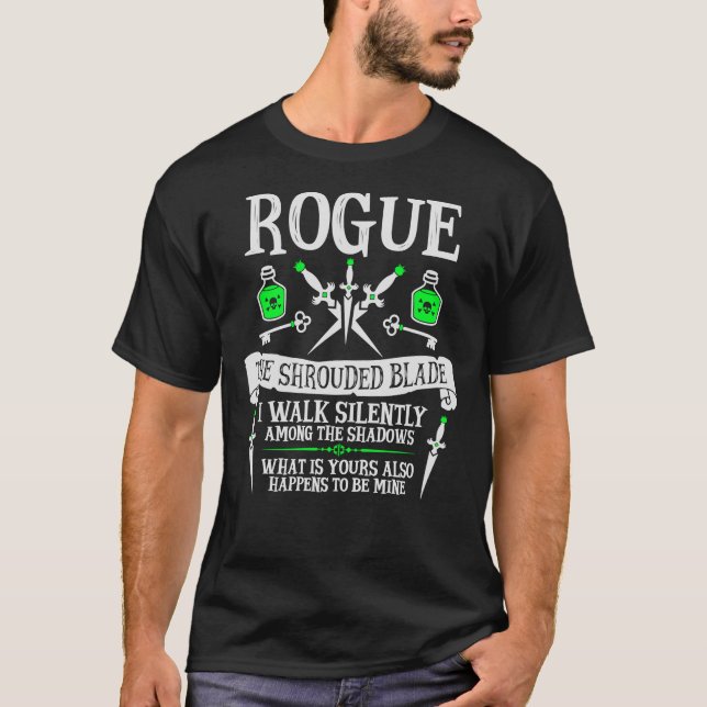ROGUE, DIE GESCHALTETE BLADE - Dungeons &Amp; Drac T-Shirt (Vorderseite)