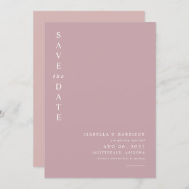 ROGUE Dusty Blush Pink Mauve Save the Date Einladung