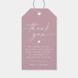 ROGUE Dusty Rose Blush Pink Vielen Dank Geschenkanhänger