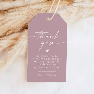 ROGUE Dusty Rose Blush Rosa Danke Favor Geschenkanhänger