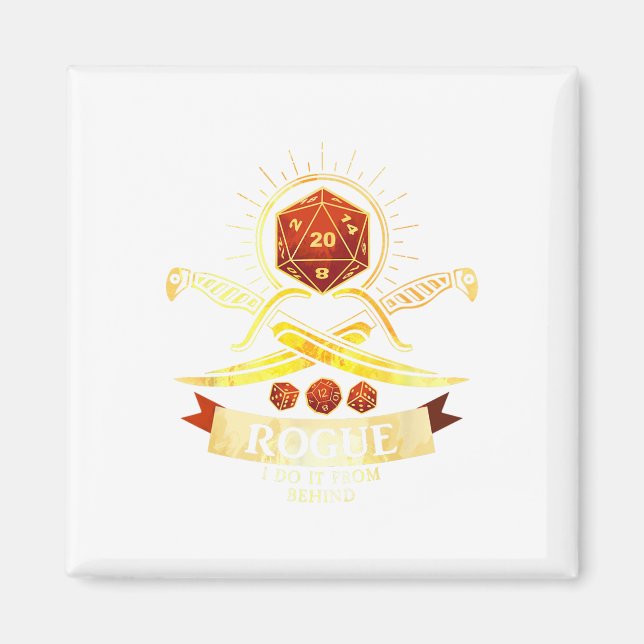 Rogue Fantasy Gamer Rpg Cl  Magnet (Vorne)