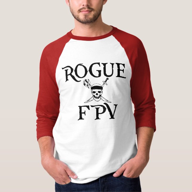 Rogue FPV Mens Old School 3/4 Sleeve T Shirt (Vorderseite)