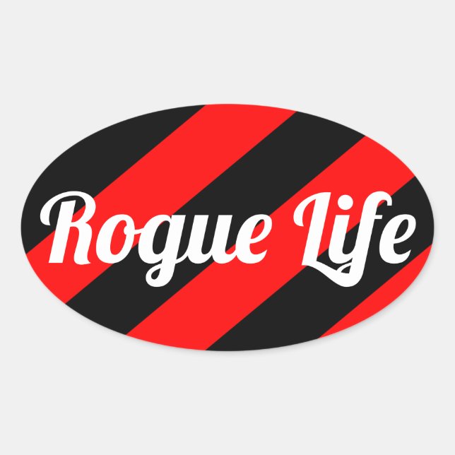 Rogue Life Ovaler Aufkleber (Vorderseite)
